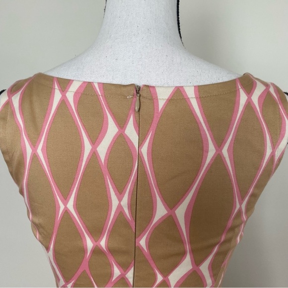 Trina Turk Mod Print Sleeveless Empire Mini Sheath Dress Size 2 - Picture 4 of 12